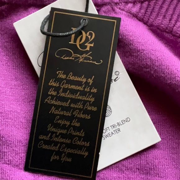 DG2 by Diane Gilman Women SoftEase Knit Ottoman Stitch Shoulder Sweater Size 2X - Picture 8 of 13